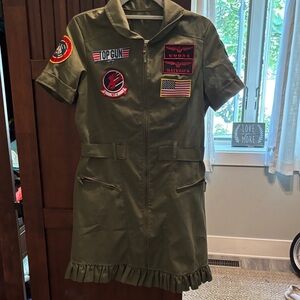 Leg Avenue Top Gun Olive Dress